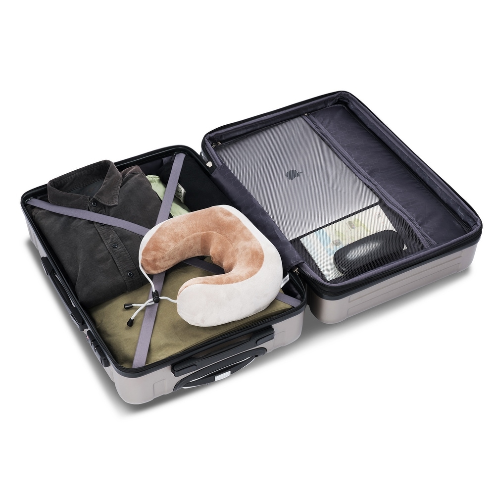 Luggage Sets Expandable ABS 3pcs Luggage Sets Hardside Suitcase Sets Spinner Suitcase with TSA Lock (20''24''28'')
