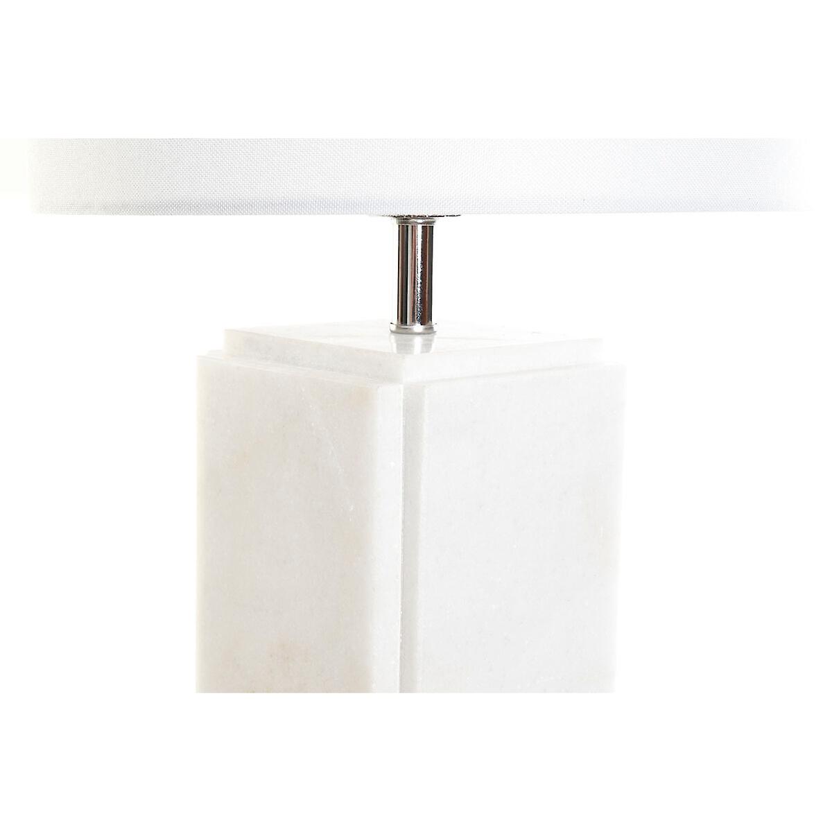 Desk lamp DKD Home Decor White Polyester Metal Marble 220 V 50 W (33 x 33 x 65 cm)