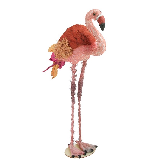 Tropical Textured Pink Flamingo Table Top Decoration