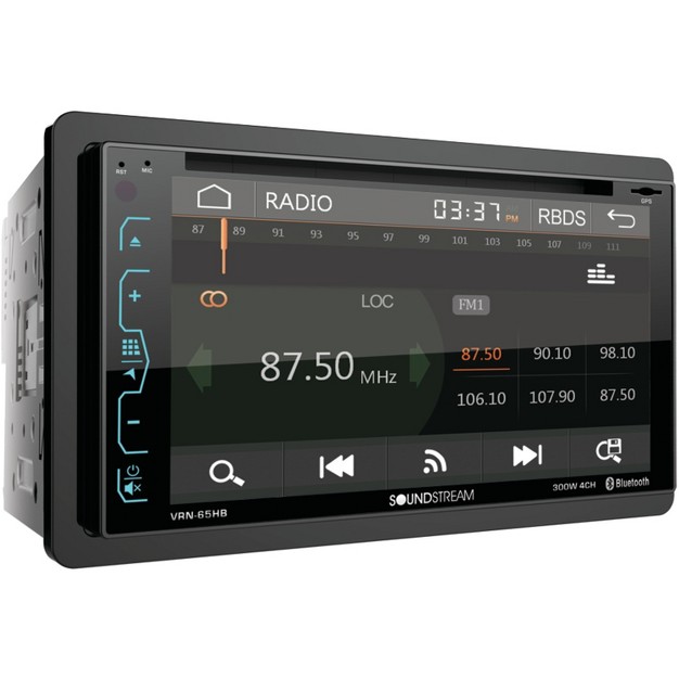 Soundstream Vrn 65hb 6 2 in Car In dash Unit Double din Gps Navigation Dvd Receiver With Bluetooth And Mhl Mobilelink X2