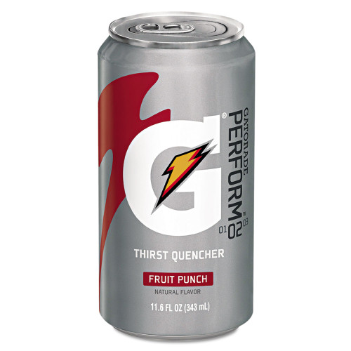 Gatorade Thirst Quencher Can， Fruit Punch， 11.6oz Can， 24/Carton (30903)