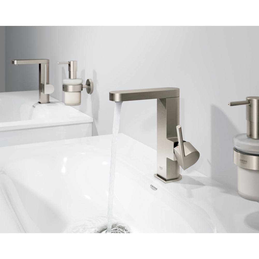 GROHE Plus Single Hole Single-Handle Bathroom Faucet M-Size in Brushed Nickel Infinity 23956EN3