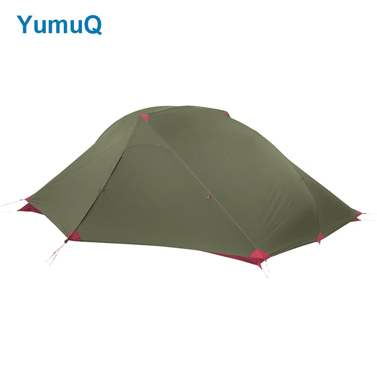 YumuQ 1 2 Person Single Layer Ultralight Waterproof Folding Trekking Pole Backpacking Camping Tent