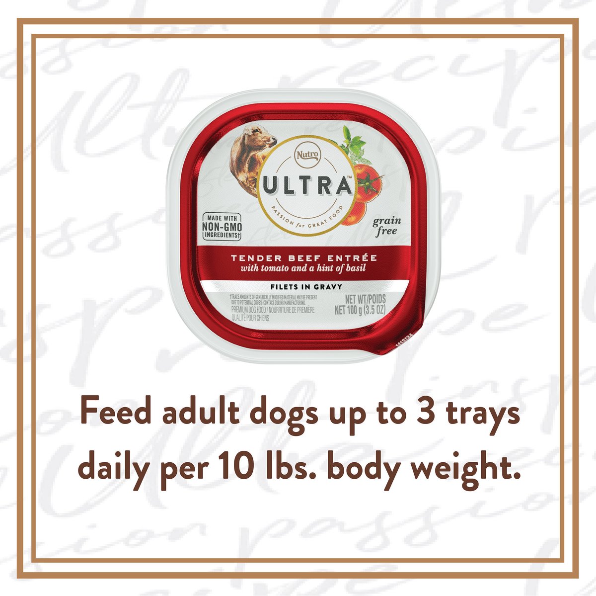 Nutro Ultra Grain-Free Filets in Gravy Tender Beef Entree Adult Wet Dog Food Trays