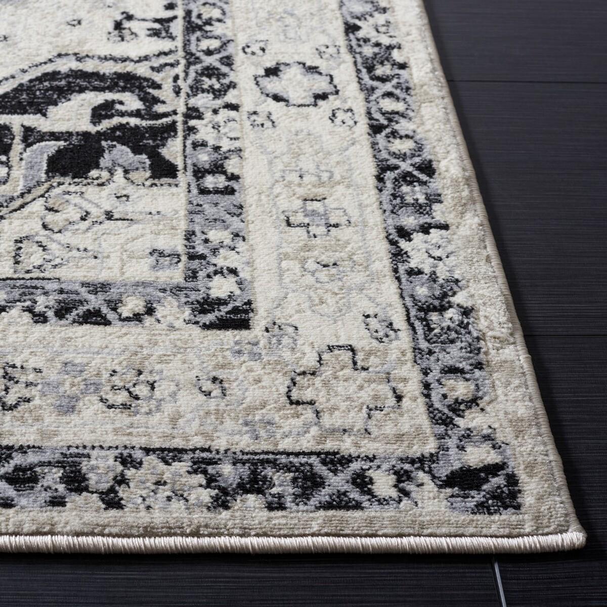 SAFAVIEH Brentwood Cedric Traditional Area Rug， 3and#8242; x 5and#8242;， Ivory/Black