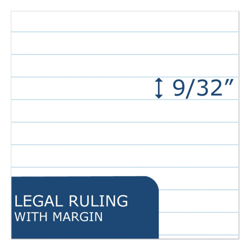 Roaring Spring Recycled Legal Pad， Wide/Legal Rule， 8.5 x 11， White， 40 Sheets， Dozen (74713)