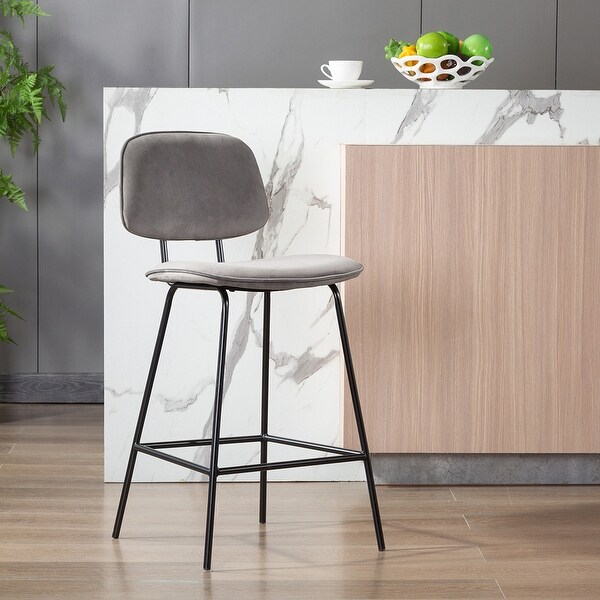 Porthos Home Ekta Velvet Counter Height Stools (Set of 2)