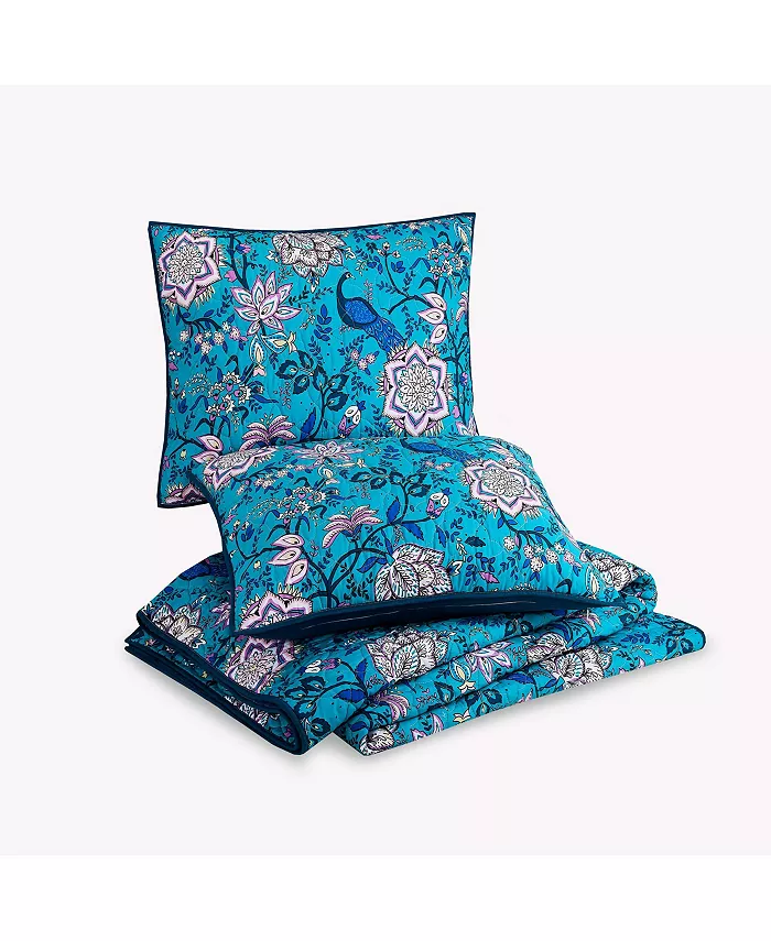 Vera Bradley Peacock Garden 3-Piece Quilt Set， Full Queen