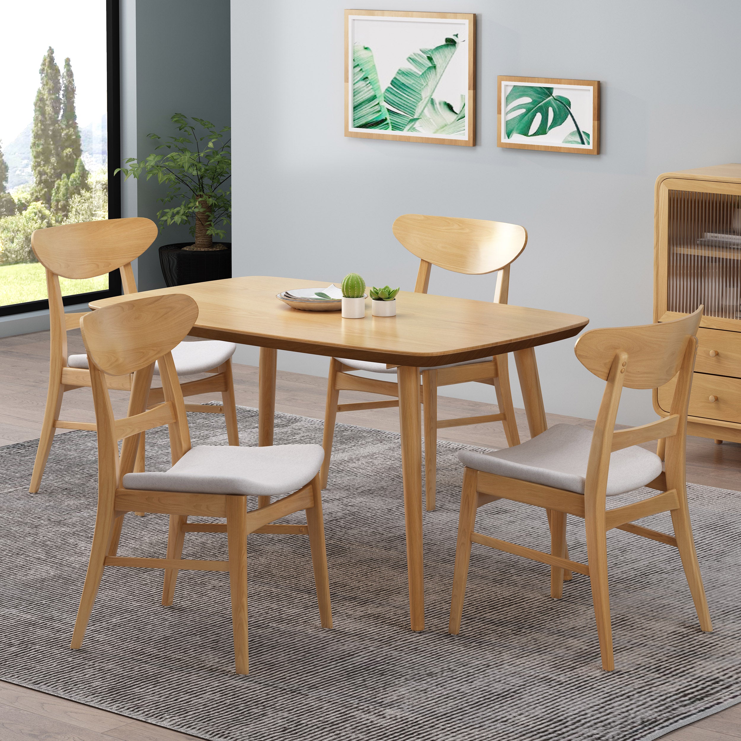 Isador Mid-Century Modern Dining Chairs (Set of 4)