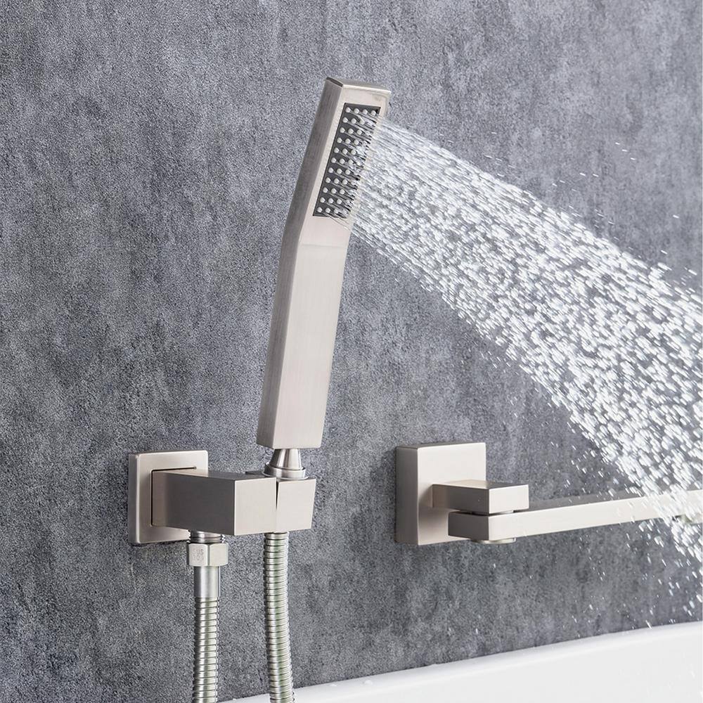 GIVING TREE Single-Handle 1-Spray Tub and Shower Faucet with Swivel Spout in Brushed Nickel (Valve Included) HDYN-ZG0082