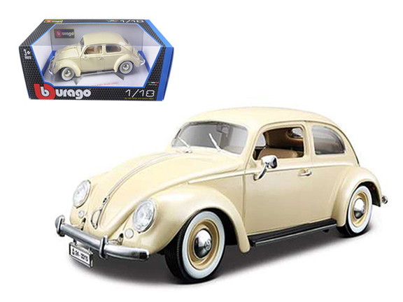 Bburago 1955 Volkswagen Beetle Kafer Beige 1/18 Di...