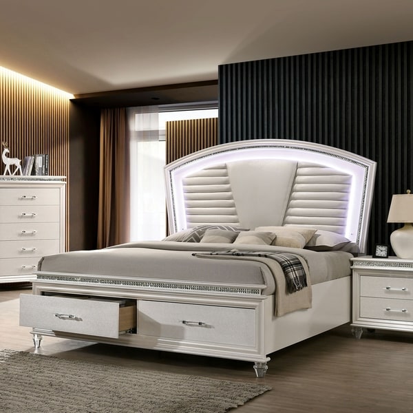 Furniture of America Xian Glam Solid Wood 2-piece Bedroom Set - - 29779026