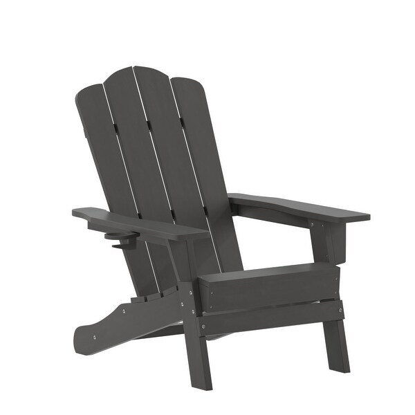 Commercial Grade AllWeather Adirondack Chair with Swiveling Cupholder