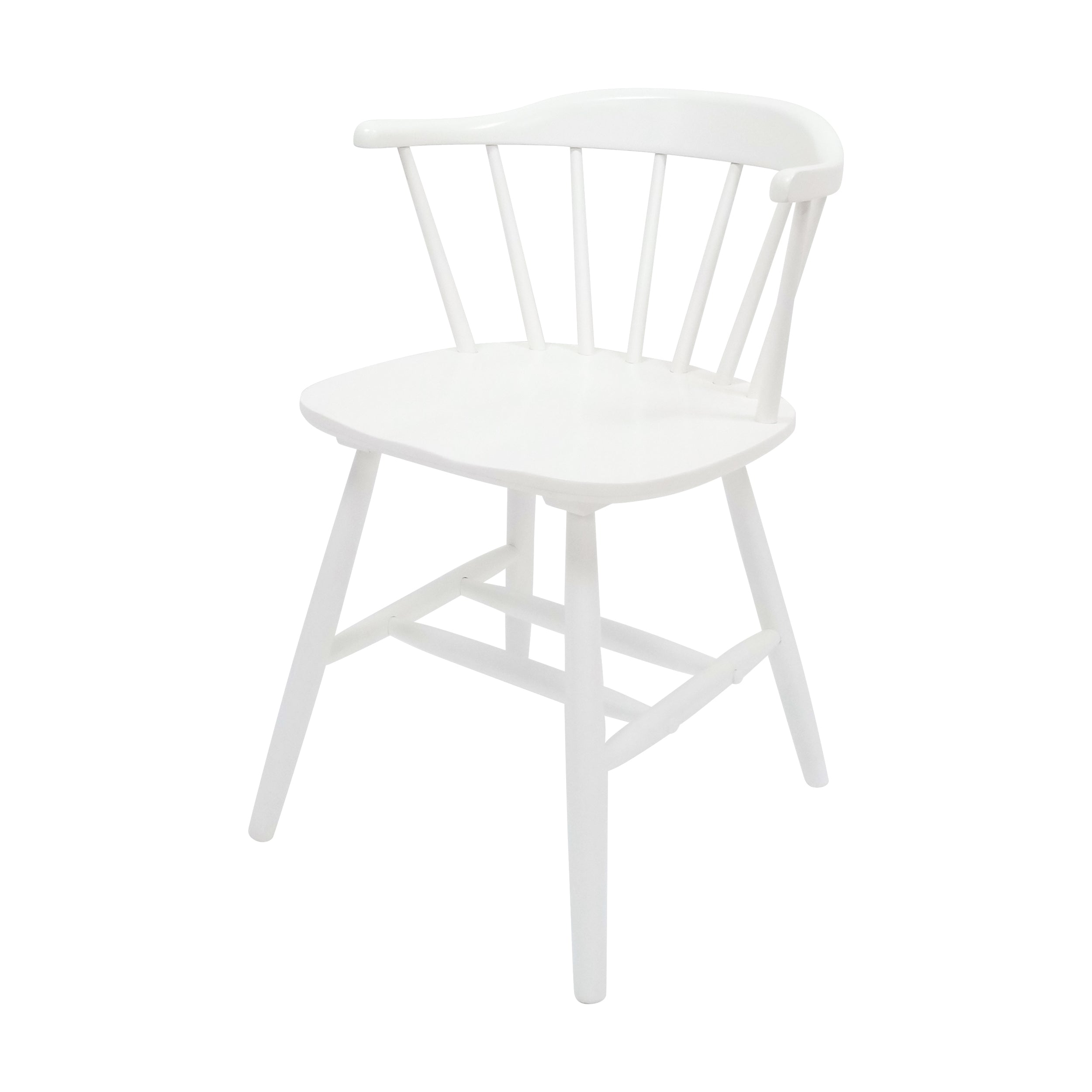 Mia Farmhouse Spindle Back Rubberwood Dining Chairs (Set of 2)