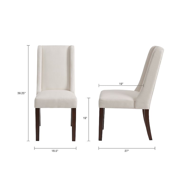 Madison Park Victor Wingback Dining Chair 2-piece Set