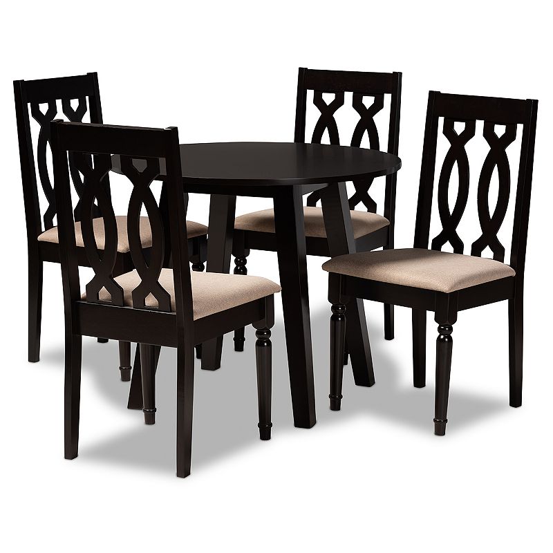 Baxton Studio Heidi Dining Table and Chair 5-piece Set