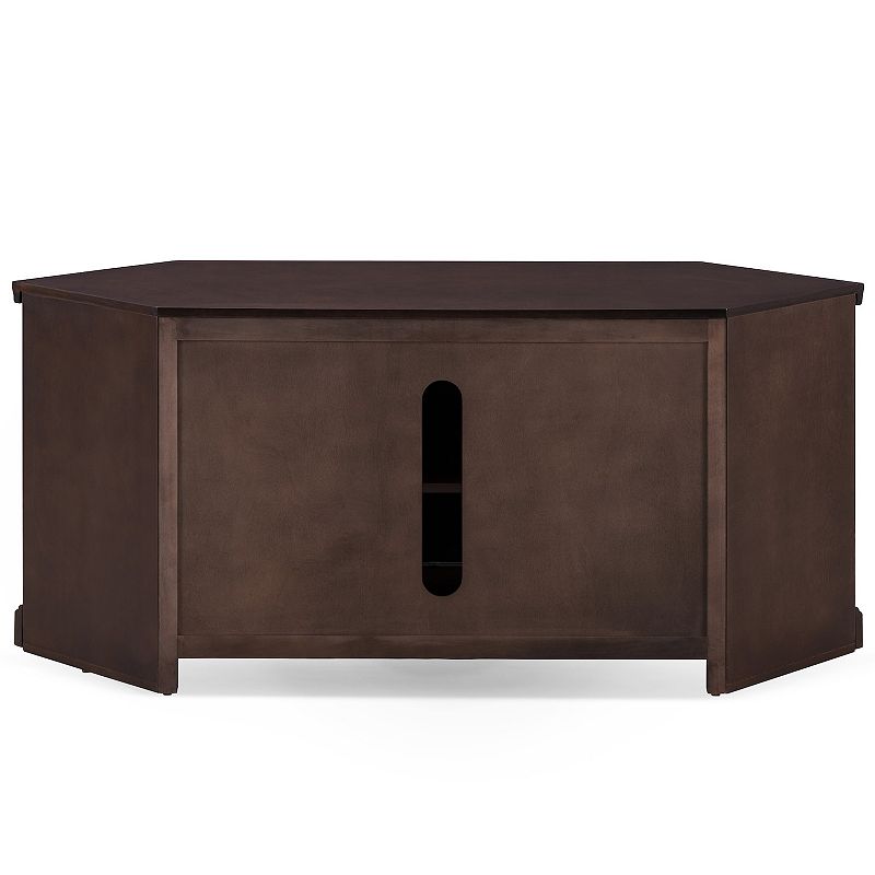 Leick Furniture Chocolate Cherry 56W Corner TV Console