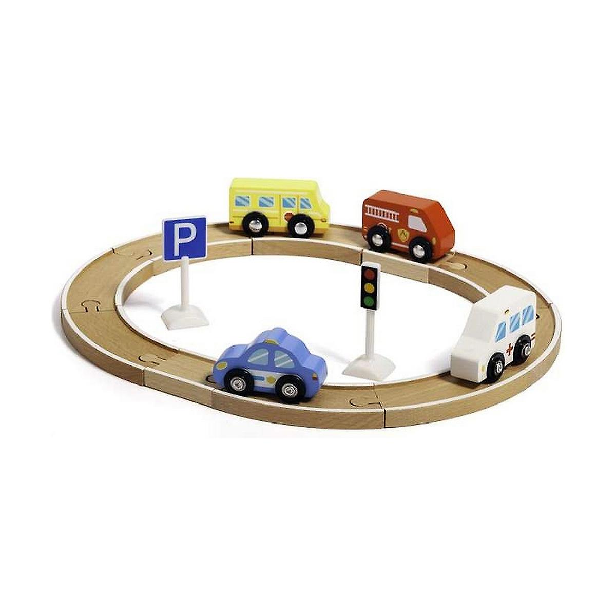 Vehicle Playset Moltó Tracks and Cars 16 Pieces