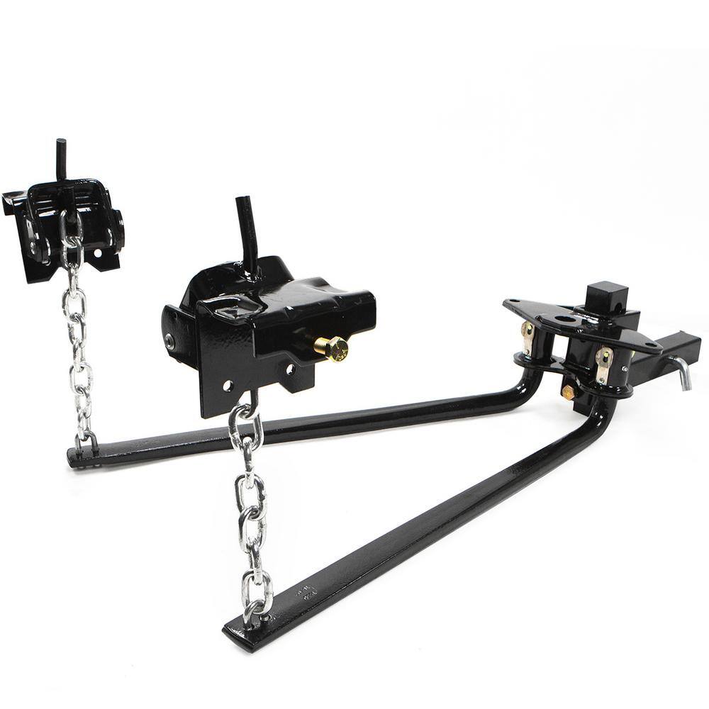 XtremepowerUS 10000 lbs. 2 in. Shank Round Bar Weight Distribution Equalizer Bar Sway Control Hitch Kit 22005