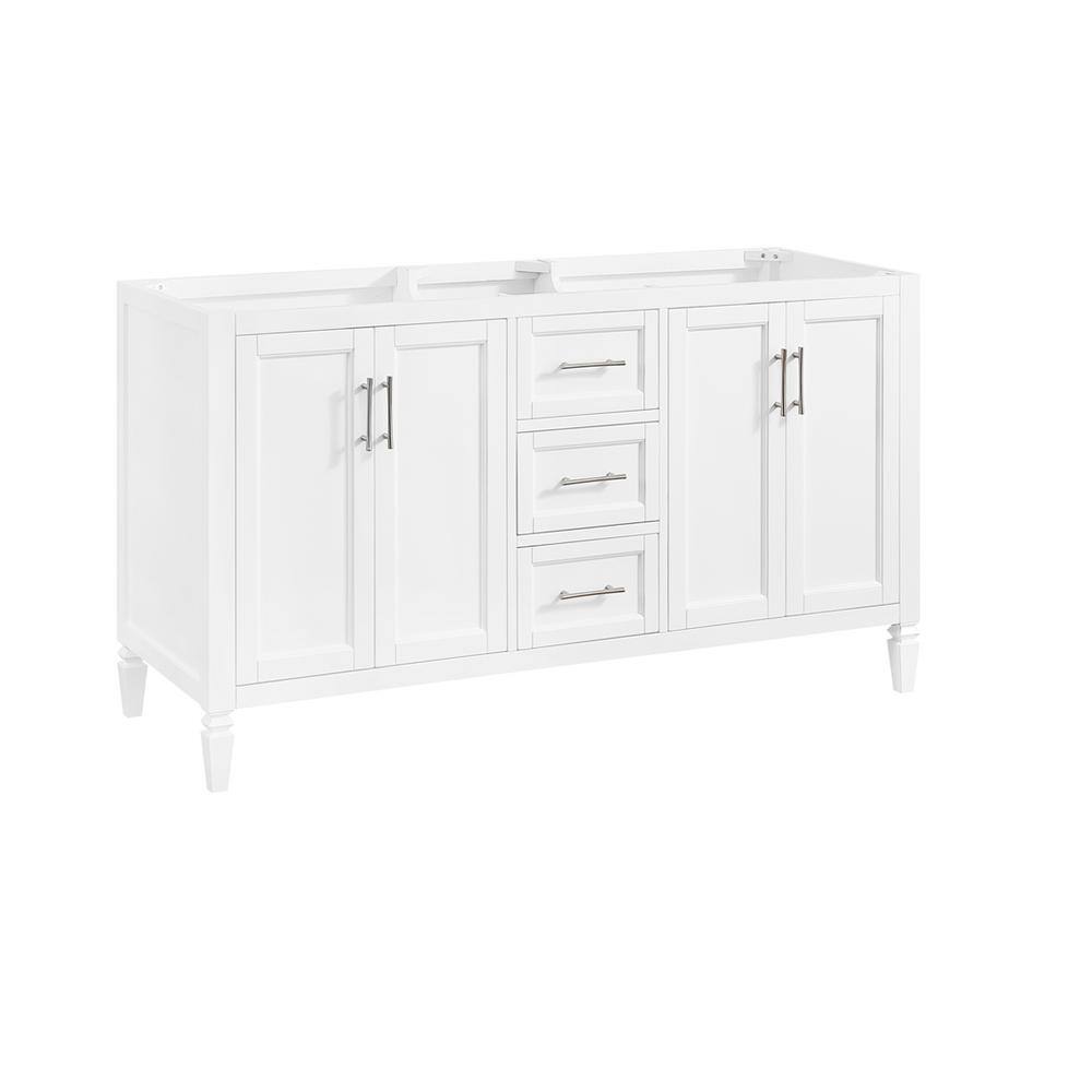 Home Decorators Collection Stockham 60 in. W x 21-12 in. D Bathroom Vanity Cabinet Only in White 19043-V60-WT