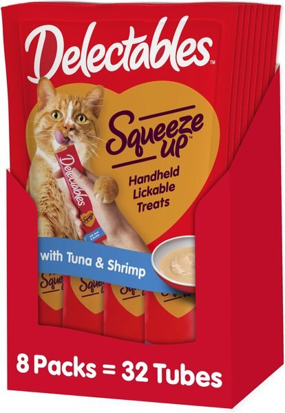 Hartz Delectables Squeeze Up Tuna and Shrimp Lickable Cat Treat