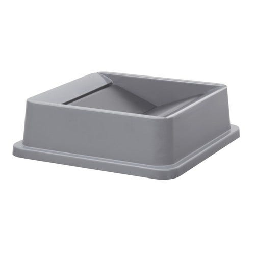 Value Series Swing Lid for 23-Gallon Square Trash Cans， Gray