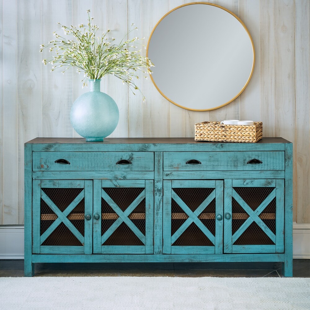 Picket House Furnishings Noah Console Table in Turquoise