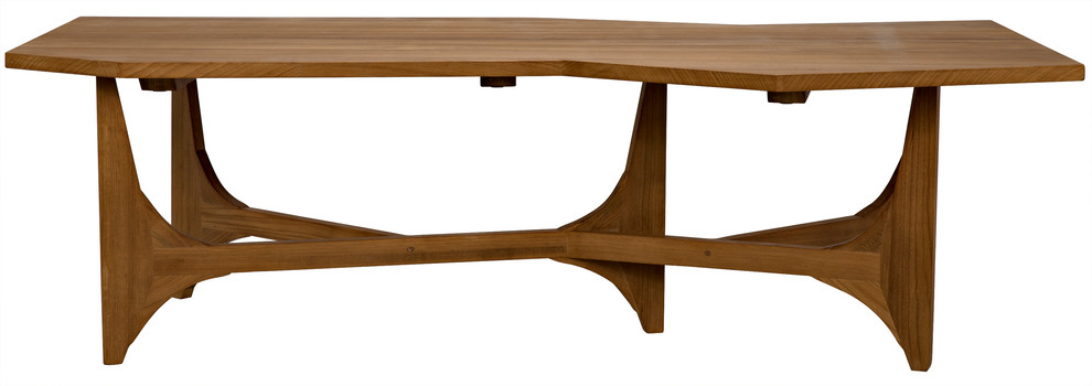 Fenton Coffee Table  Gold Teak   Midcentury   Coffee Tables   by HedgeApple  Houzz