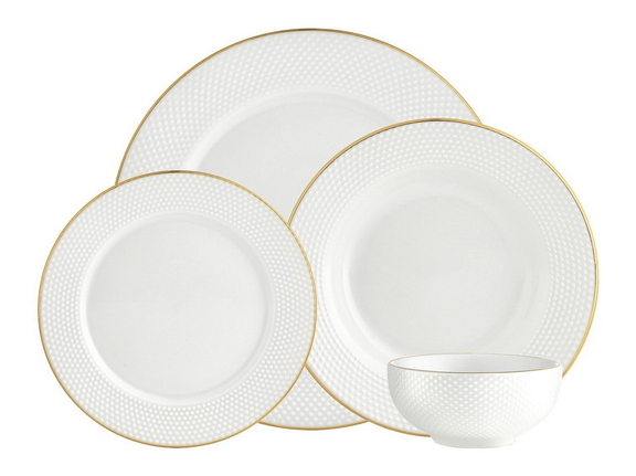 Godinger 82868 Pique Gold 16pc Set