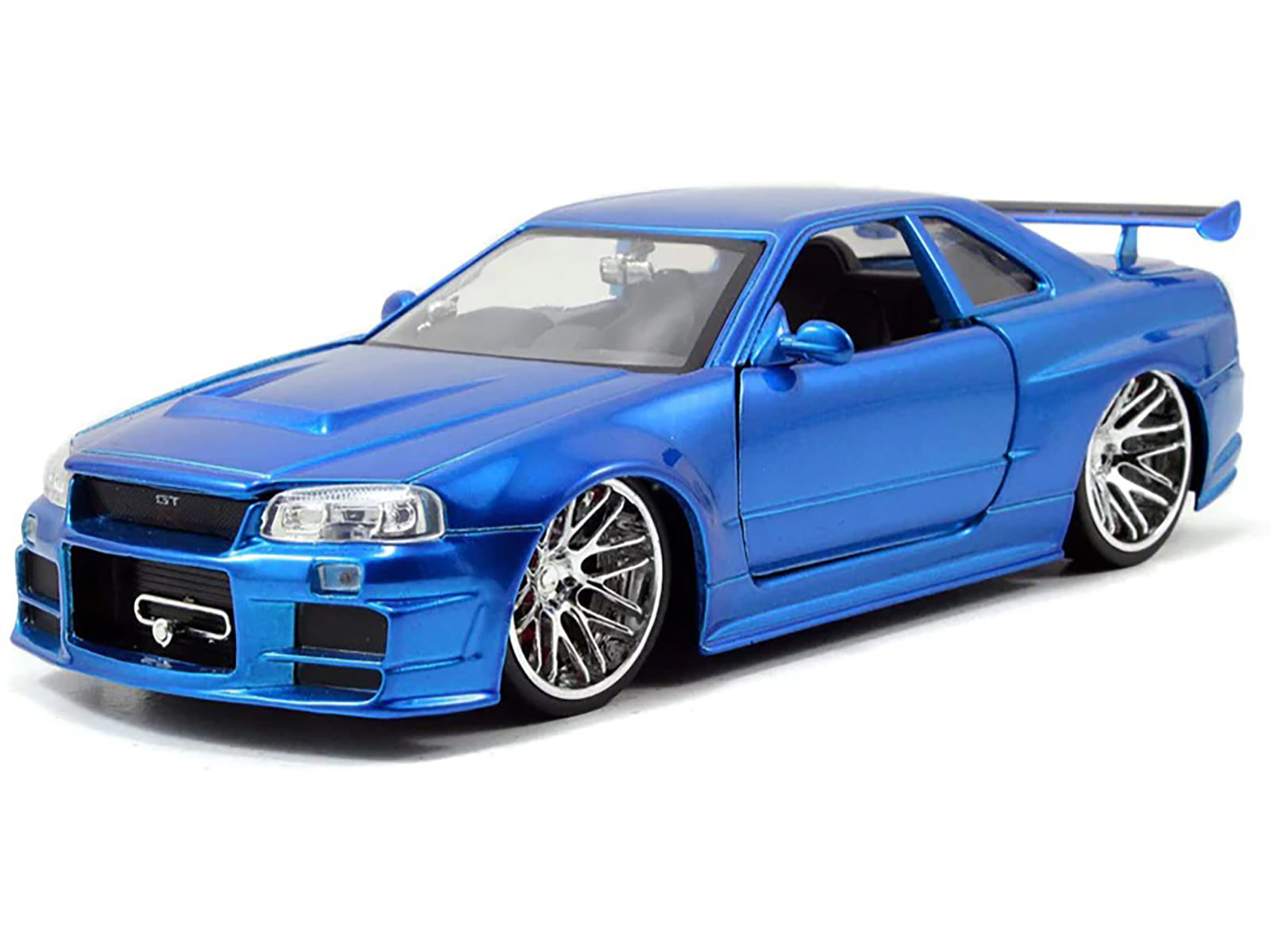 Jada Toys Brian's Nissan GTR Skyline R34 Blue Fast and Furious Diecast Car Play Vehicle