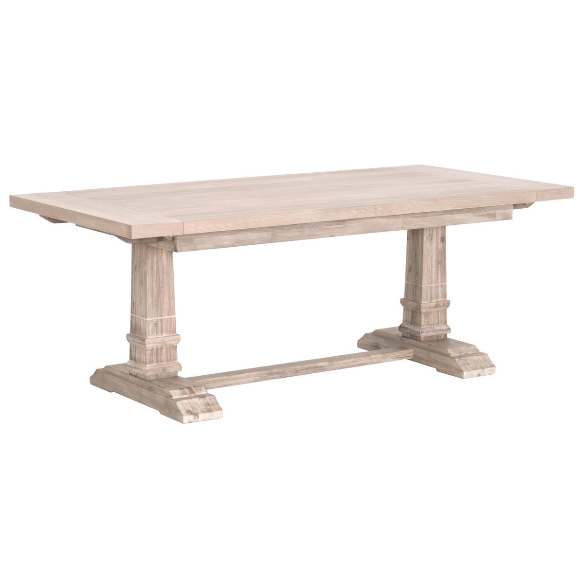 Hudson Extension (78-110) Dining Table in Wire Brushed Natural Gray