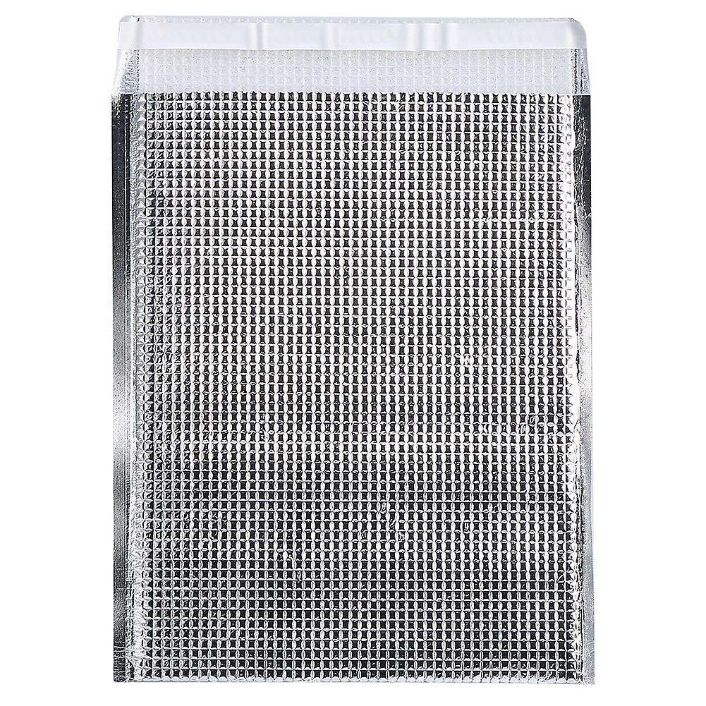 10pcs Set Disposable Aluminum Foil Insulated Food Storage Bag Thermal Cooler Silver (25 * 30cm)