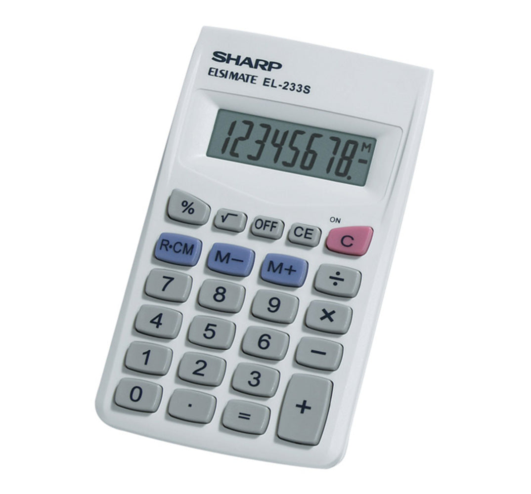 CALCULATOR 8DIGIT WHITE