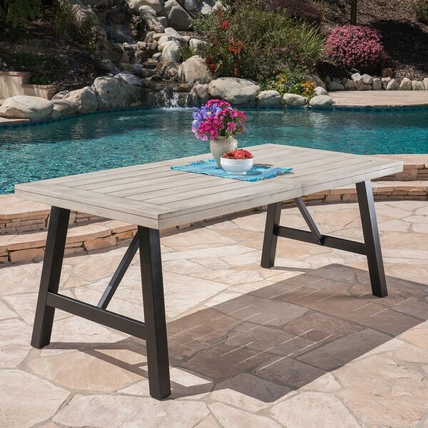 BETTINA Modern wooden dining table for outdoor kitchen etc