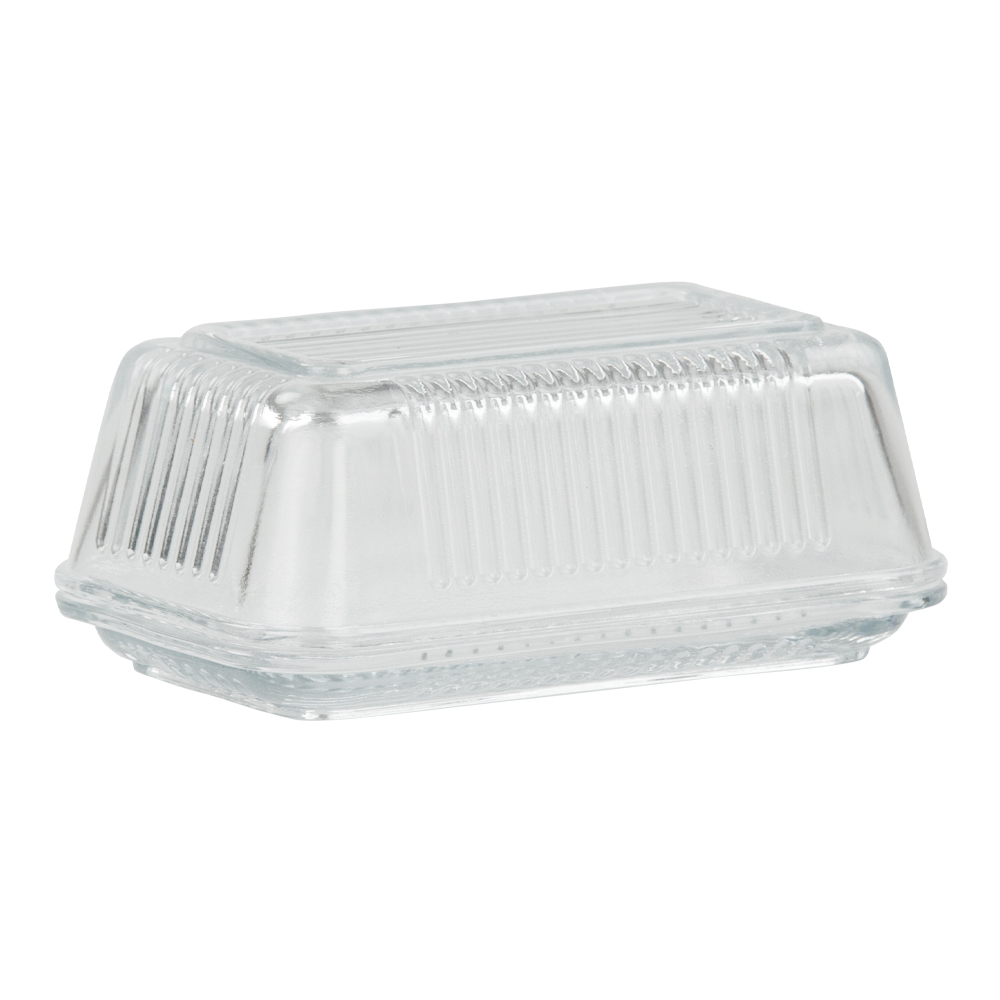 Home Basics Glass Butter Dish