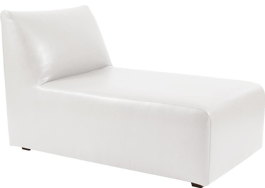 Lounge Chair HOWARD ELLIOTT AVANTI White Polyurethane Faux Leather   Contemporary   Indoor Chaise Lounge Chairs   by EuroLuxHome  Houzz