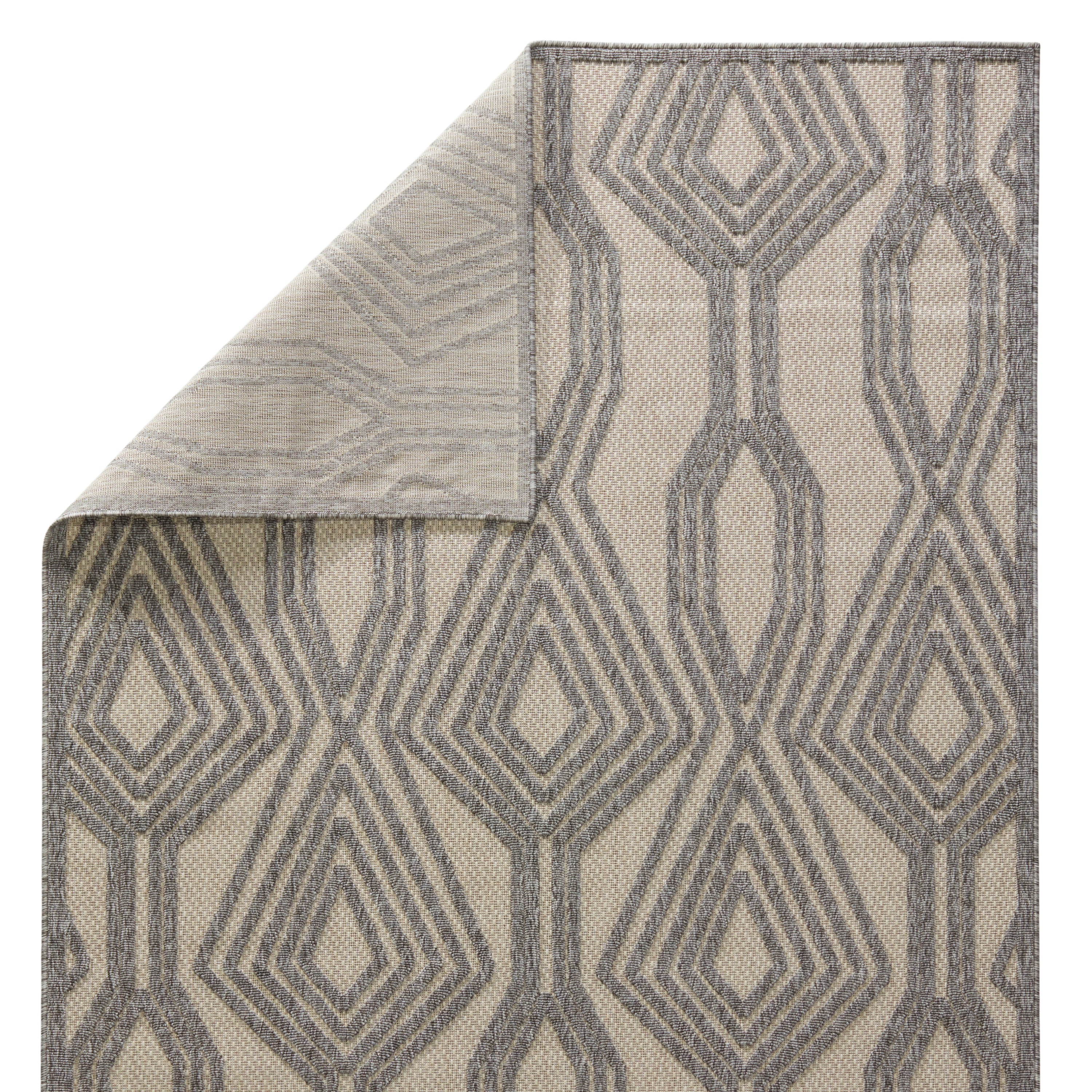 Tajiri Adana Indoor/Outdoor Cream & Gray Rug by Nikki Chu