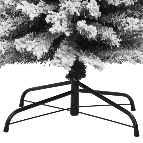 vidaXL Christmas Tree Decoration Artificial Slim Tree with Stand Green PVC