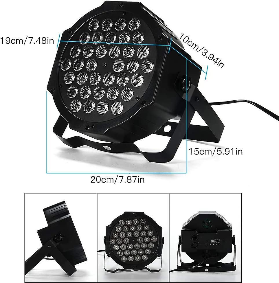 36 Led 36w Headlight Par Lamps， Rgb Multi-color 7 Mode Lighting