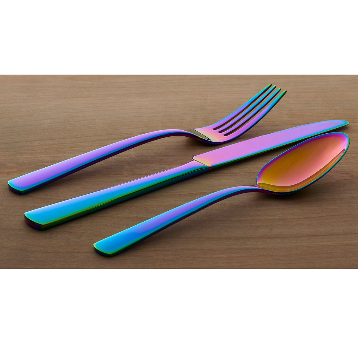 Aptitude Rainbow 23 Piece Everyday Flatware Set