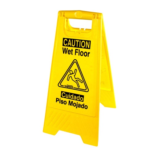 Impact Products 9152W Wet Floor Sign， Yellow， 6-Pack