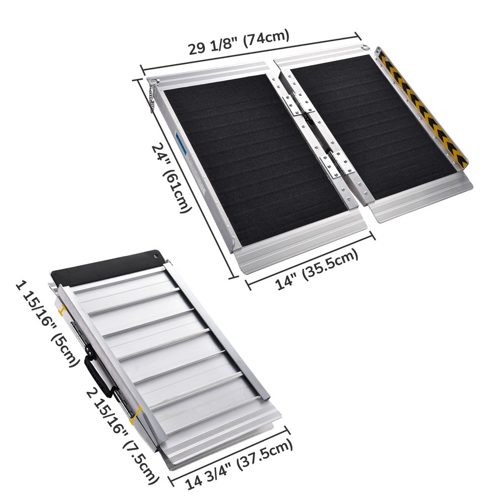 Yescom Wheelchair Ramp 600lb Capacity 2'x29