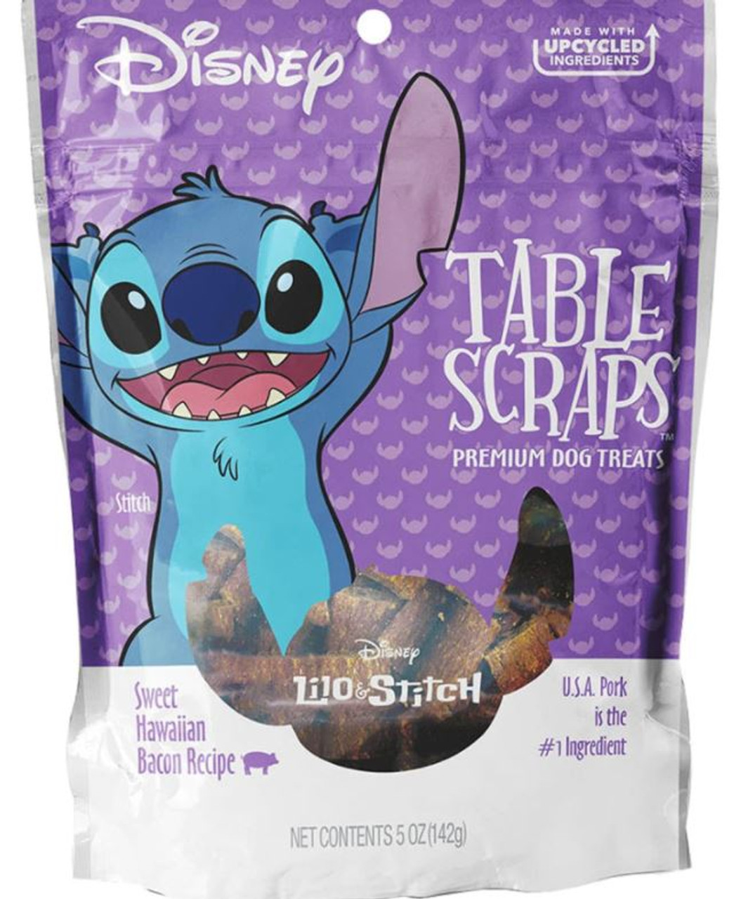 Disney Lilo and Stitch Table Scraps Premium Dog Treats， Hawaiian Bacon， 5oz. Bag