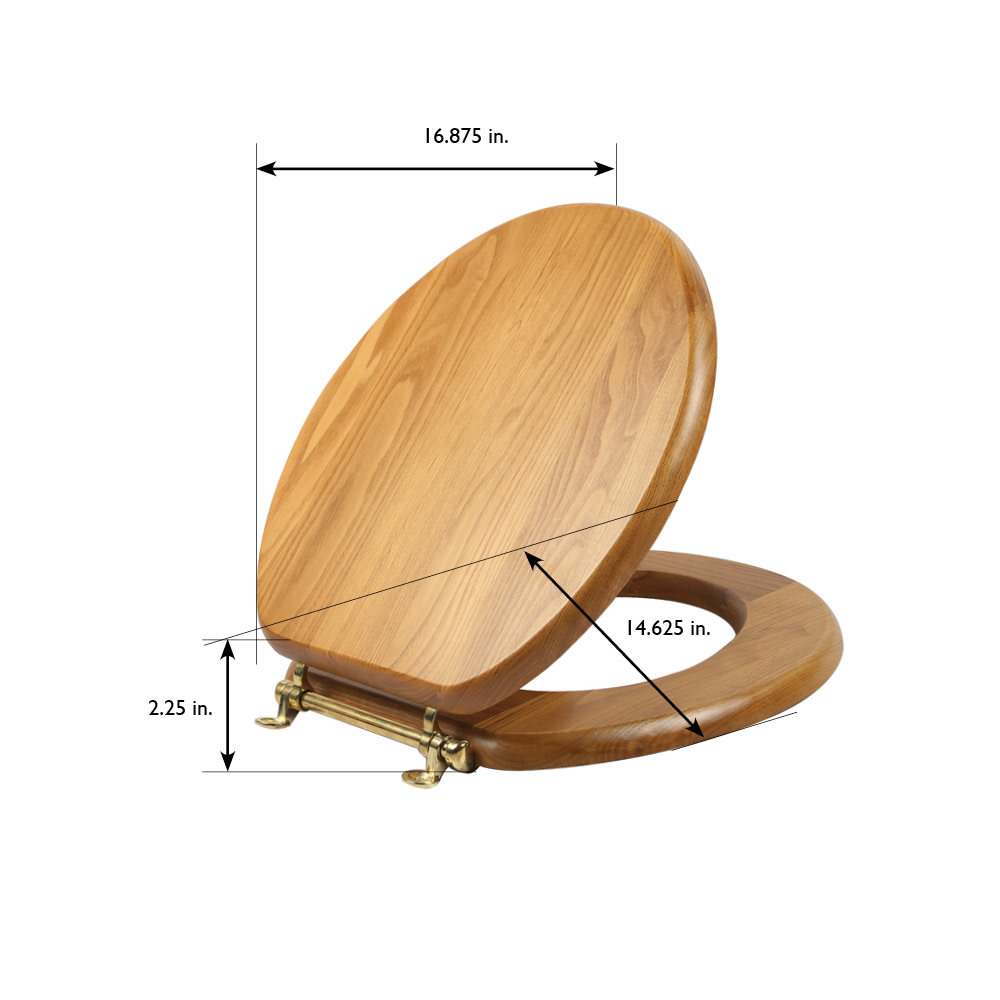 Design House Dalton Round Toilet Seat in Honey Oak