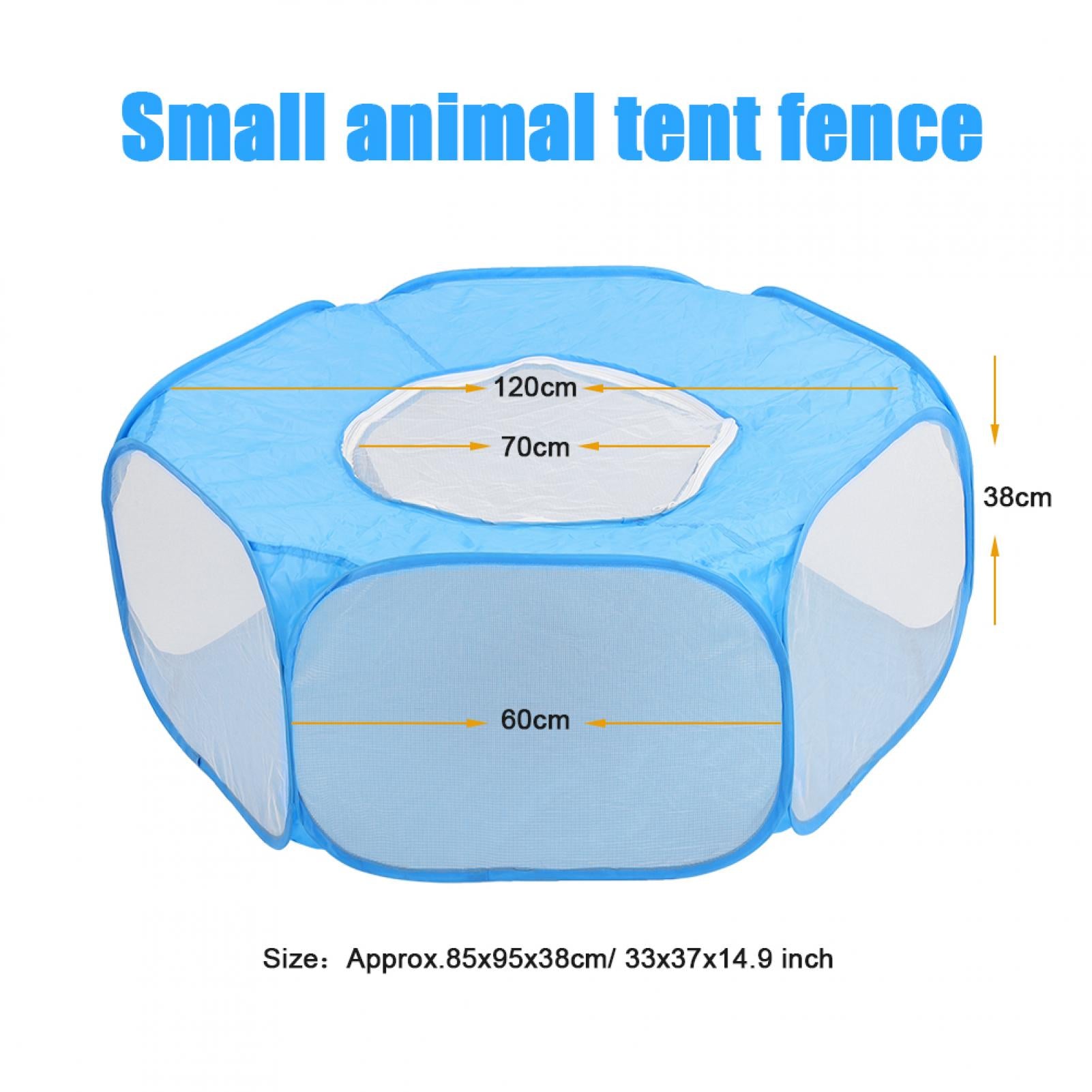 Hamster Playpen， Auto-open Small Animal Game Fence， Hamster Fence Foldable Pet Tent For Hamsters Chinchillas Sky Blue