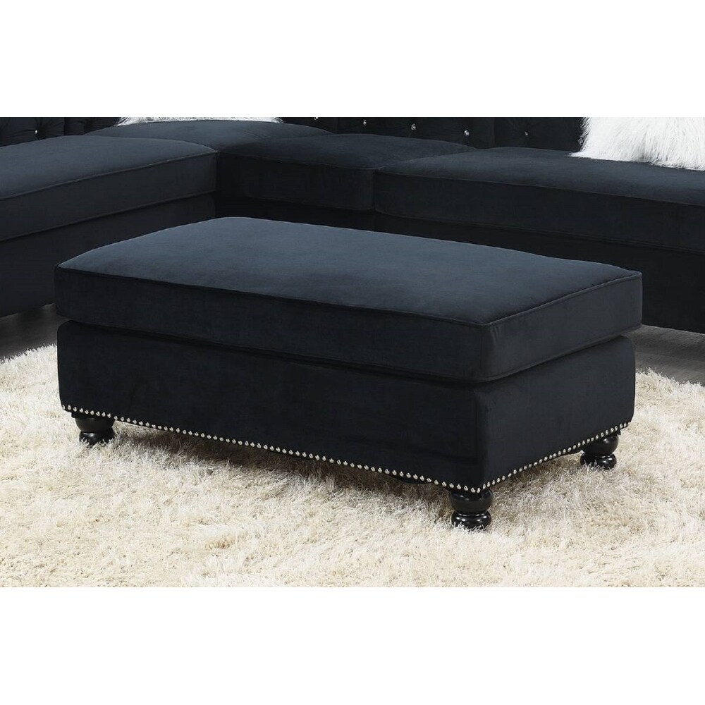 Light Luxury Recliner Velvet Mattress Living Room Bed Chair Living Room Small Square Table Chrome Plated Nail Head Decoration