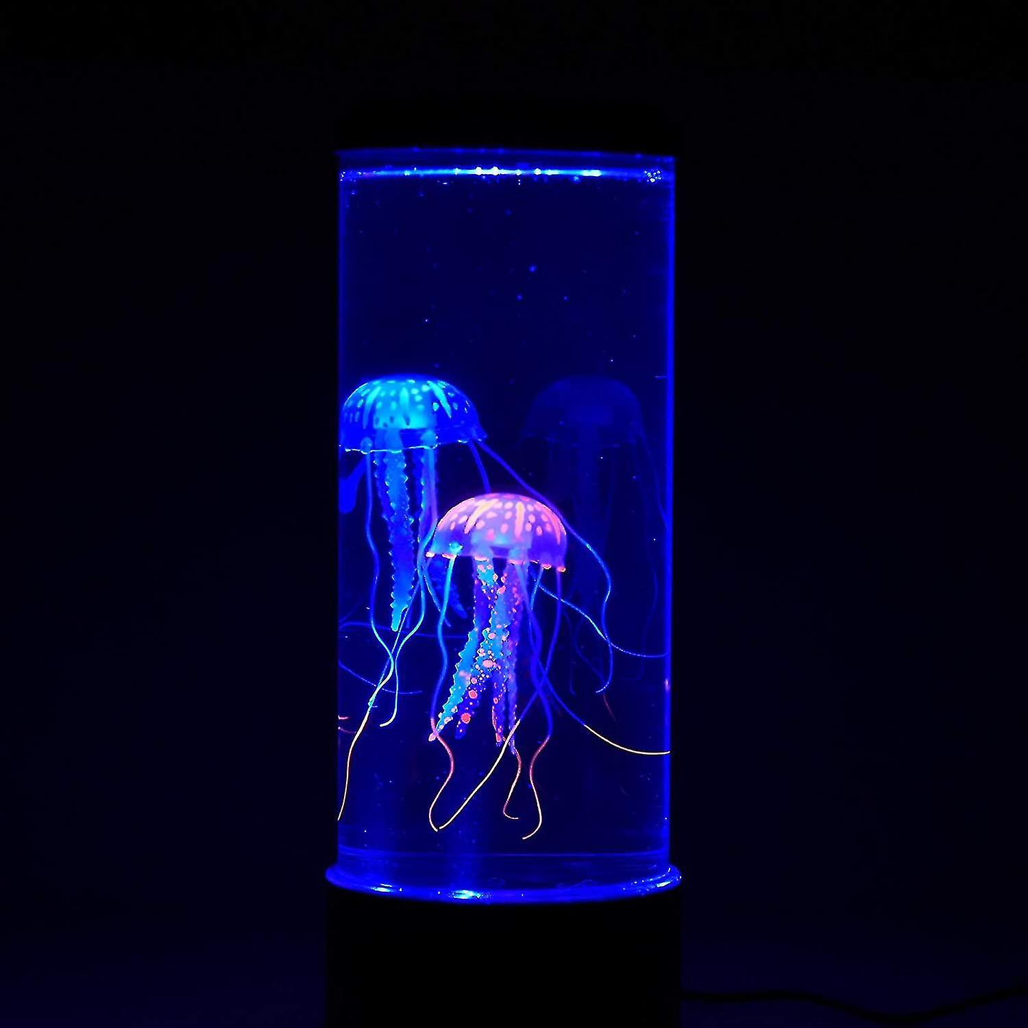 Led Jellyfish Lava Lamp Multicolor， Night Light Usb Charging， Desktop Round Mood Lamp， Decoration Toy Compatible With Men Women， Home Office Room Desk