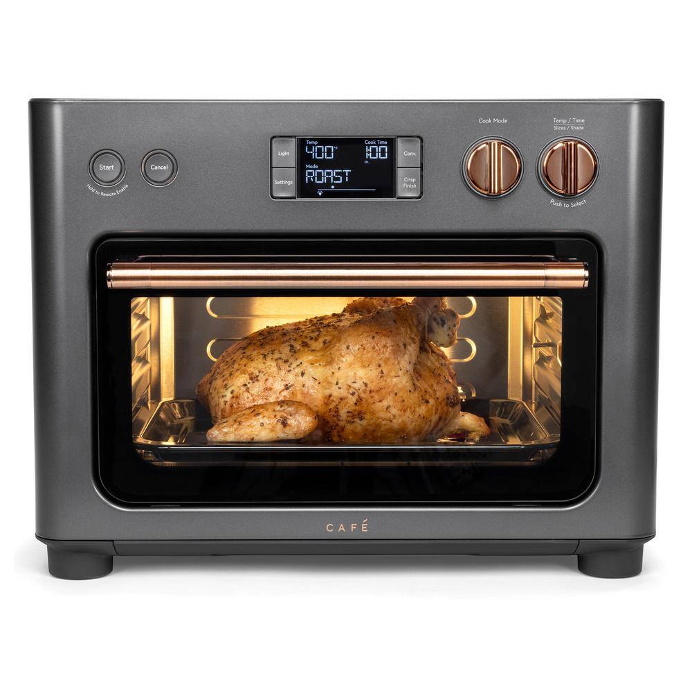 Cafe 1800 W Matte Black Toaster Oven with 14 modes incl Air Fry Bake Broil Roast Toast and Slow Cook Wi-fi connected C9OAAAS3RD3