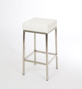 Vanity Stool in White Seating