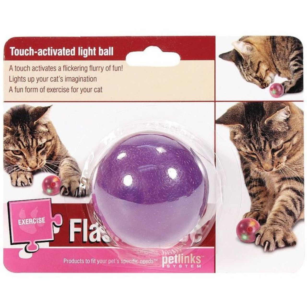 Petlinks Flash Dance Touch-Activated Light Ball Cat Toy